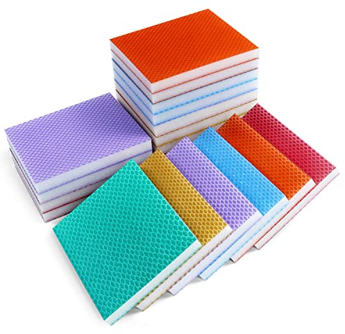 WORKEASE Schleifschwämme 18Stück, Körnung 150–600, weiches, Flexibles Nass- und Trocken-Rhombus-Schleifpapier, waschbares Handschleifpad-Set, Sortierung für Holz, Trockenbau, Metall, Farbe