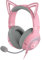 Razer Kraken Kitty V2 USB Wired RGB Headset: Chroma Kitty Ears - Stream Reactive Lighting - HyperClear Cardioid Mic - Triforce 40 mm Drivers - 7.1 Surround Sound - Quartz Pink (Renewed)