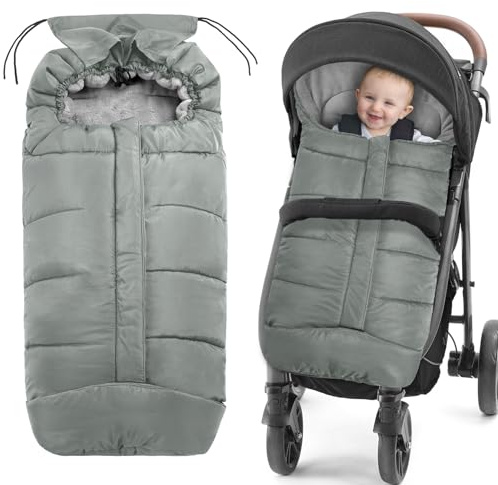Fußsack Buggy,Fußsack Kinderwagen Winter mit Reißverschluss und Kapuze