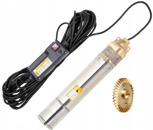 4 Deep Well Borehole Submersible Pump Clean Water 1500W 140m Head Stainless Steel Control Box