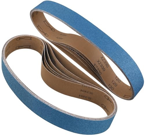 Shineboc Sanding Belt 50 x 1020 mm, 6PCS Sander Belts 40/60/80/120/240/400 Grit for Polishing Metal, Wood