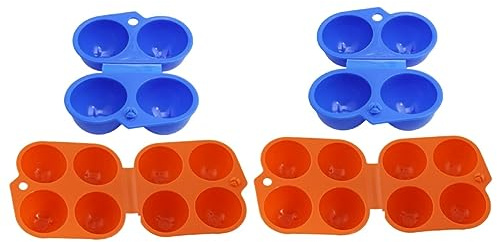 jojofuny 4stücke Tragbare Eierbox Aus Kunststoff Mit Snap-lock-verschluss Für Bbq Angeln Camping Und Picknick Fächer Für Sicheren Transport Von Eiern