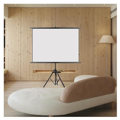 Écran de Projection Écran de Projection avec Support 40/50/60/72 Pouces, écran de Projection sur trépied avec Sangles serrées, écran de Projection à Hauteur réglable for Salle de Classe(40in)