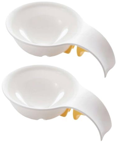 Egg Yolk Separator for Kitchen Egg White Separator With 3-hole Hollow Design And Bowl Edge Silicone Buckle Egg Separator Dining Cooking Kitchen Gadget Tools Basketball Egg Yolk Separator (2pcs)