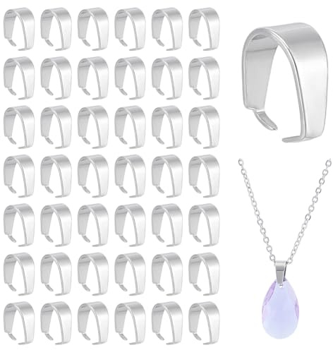 UNICRAFTALE 200 Stück Edelstahl Schnappösen Eispickel Klemmösen Verbinder Metall Anhängerverschluss Anstecknadel Baumelnde Charm Verbinder Verschluss Für DIY Charm Halsketten Schmuckherstellung