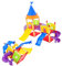 HEMOTON 2pcs Miniature Slide Toy for Dollhouse Decor Boys and Girls Playset Home Ornament Mini Playground Model Accessories