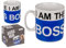 BLUECHOLON Tasse XL « I am the Boss » en céramique, 1 litre, tasse amusante pour la maison ou le bureau, petit déjeuner, design moderne, 13 x 12 cm.