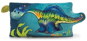 Kissen Dino Snackilus 43x25cm - blau - Flauschiges Kuscheltierkissen für Jungen, Mädchen, Babys und Kuscheltierliebhaber, ideal für Zuhause, Kindergarten oder unterwegs | 61575