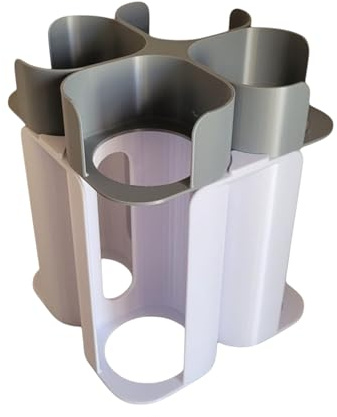 Générique Rangemement Blanc pour 12 Pots et 12 couvercles pour yaourtière multidélices (Gris)