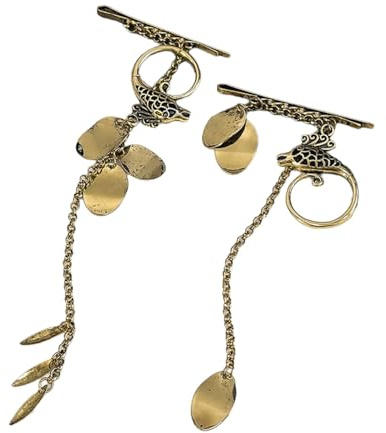 Haarspange mit Fransen-Kette, Vogel, ästhetische Haarnadel, 2-in-1-Haarspange, seitliche Anstecknadel, rutschfeste Haarspangen, für Damen und Herren, Party-Kopfschmuck