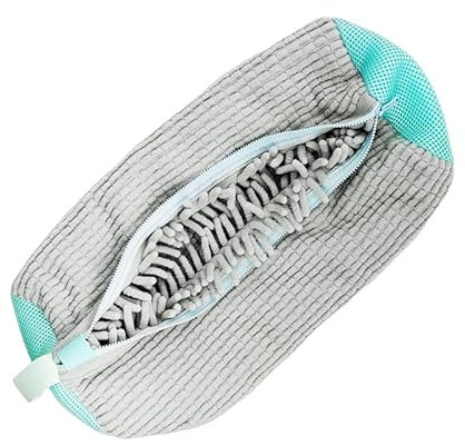 Turnschuh-Kulturbeutel - Schützen Sie Ihre Turnschuhe & Waschmaschine - Strapazierfähiger Kulturbeutel für Sneaker, Schuhe & Feinwäsche - Passend für Schuhgrößen 38-46 cm (Silbergrau)