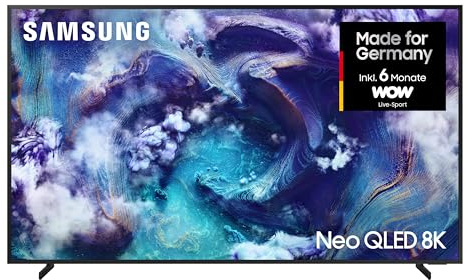 Samsung Neo QLED 8K QN900F 85 Zoll (214 cm) Mini LED Fernseher, Antireflexion, 8K AI Upscaling, Metal Frame Design, Knox Security, Dolby Atmos, Art Store Galerie, Samsung Vision AI Smart TV
