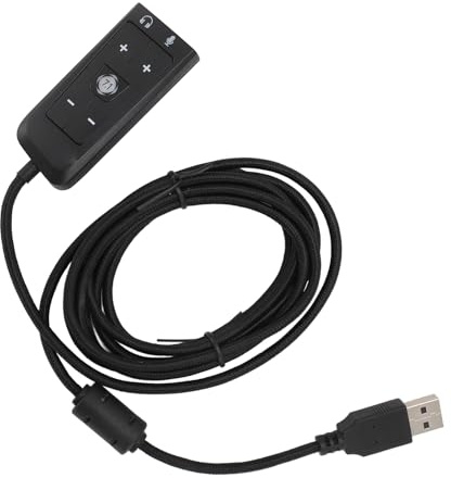 Adaptateur Audio USB à 3,5 Mm, Carte Son USB vers L'adaptateur de Prise Casque, avec Casque et Port Microphone pour PC, Console de Jeu, Compatible avec Cloud II