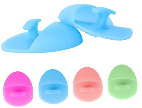 VALICLUD 2pezzi Spazzola Detergente Per in Silicone Strumento Portatile Per Pulizia Esfoliante e Massaggiatore Per Rimuove e Sporco Detergente