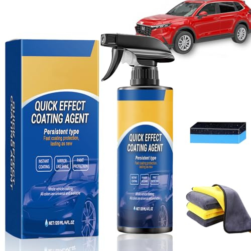 Quick Effect Coating Agent, Spray de Recubrimiento de Automóvil, High Protection Quickly Cars Coatingg Sprays, Cars Scratch Wax Polish Sprays Waterless Wash (1 Piezas)