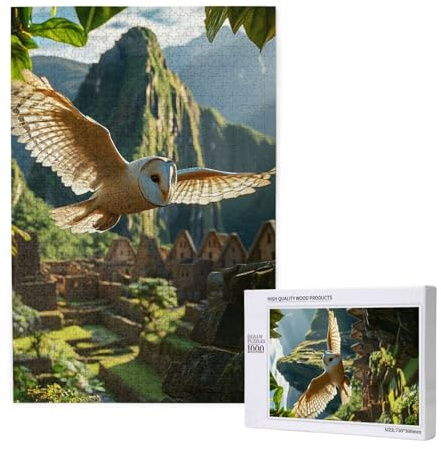 Puzzle 5000 Teile Berg Puzzles für Erwachsene Eule HD Puzzel Anspruchsvolles und Lustig Kreatives Unterhaltungsspiel, DIY Holzpuzzle für Erwachsene Als Feiertage Zimmer Deko Geschenk fur Frauen M-1905