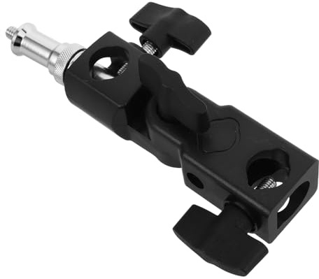 Black Abs Metal Flash Bracket Umbrella Holder Tripod Mount | Versatile Compatibility, Compact Lightweight Build, Studio and Wedding Lighting Setup