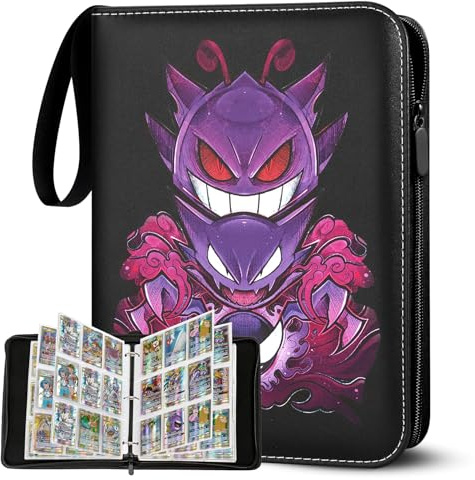Heriitozl Sammelalbum für Pokemon 900 Karten - 50 Seiten Groß Album | 900 Taschen Sammelkarten Album, Tragbar Wasserdicht PU Karten Halter Heft Ordner Buch, Sammelkartenalben für Sammler gg9