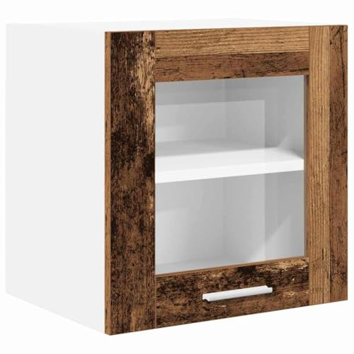 Heofavd Hängeschrank Küche Altholz-Optik 40x31x40 cm Küchenschrank Wandschrank aus Holzwerkstoff, Küchenoberschrank mit Tür für Geschirr und Vorräte, Moderner Schwebeschrank