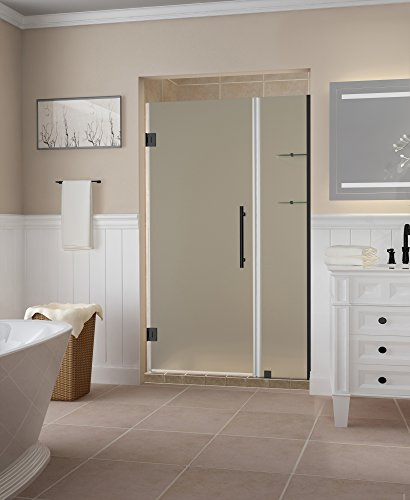 Aston SDR960EZ-CH-4228-10 Belmore GS Frameless Hinged Alcove Shower Door with StarCast Clear Glass and Shelves