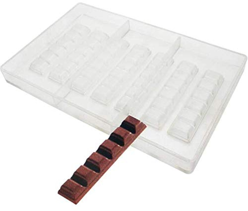 Moule à 3 trous en polycarbonate pour barre de chocolat, moule à chocolat, moule à chocolat, outils de pâtisserie, moule à chocolat, moule à bonbons en plastique transparent, moule à bonbons