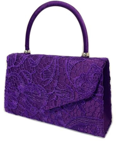LeahWard Women's Top Handbag Cross Body Bag Wedding Clutch Bags Evening Purser s (PURPLE)