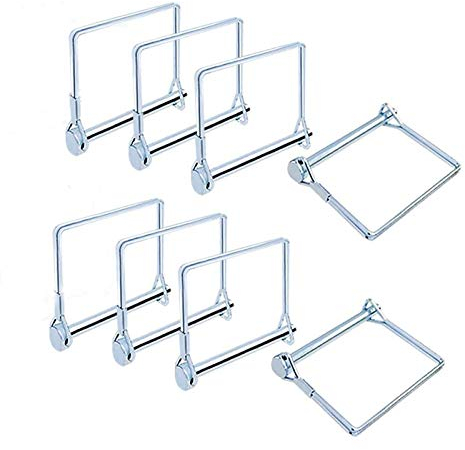 8 Pezzi Perno di Bloccaggio, Perno di Bloccaggio Albero Filo di Sicurezza Resistente Accoppiatore Perno di Bloccaggio Zincato Piazza Loop Wire Lock Pin per Farm Rimorchi Lawn Garden