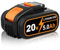 5.0Ah WA3556 Replacement battery for Worx battery 20V 5.0Ah WA3553 WA3556 WA3641 WA3605 WA3551 WA3572