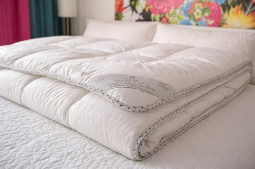 Merino Wool Luxuriöse Alpaka-Wolle Bettdecke Mittleres Gewicht Natürlich All Year/Seasons Hypoallergen Alpaca Duvet (155 x 220 cm)