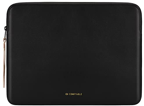 Comfyable Tablet-Hülle kompatibel mit iPad Air 11 Zoll M4 2026, iPad Pro 11 Zoll M5, Smart/Magic Keyboard, Stifthalter, wasserabweisendes PU-Leder Case, Schwarz genarbt