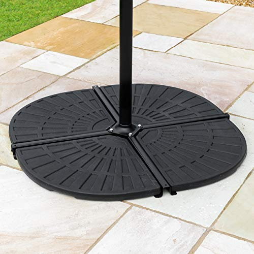 Harrier Poids de Pied de Parasol Déporté [24kg/48kg] - Poids de Base pour Parasol Set de 2 ou 4 - Support de Parasol Cantilever - Pied de Parasol Jardin Extérieur (48 kg)