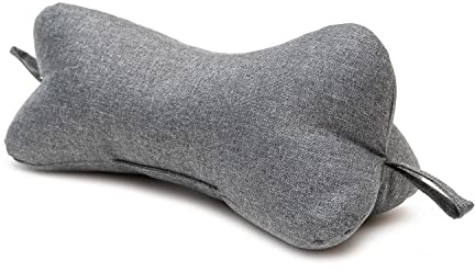 H&F Heimtextilien H&F | Kissen Kopfkissen Lesekissen Leseknochen Nackenkissen Nackenrolle Knochenkissen Reisekissen Waschbar, für Bett, Sofa | Farbe: Grau