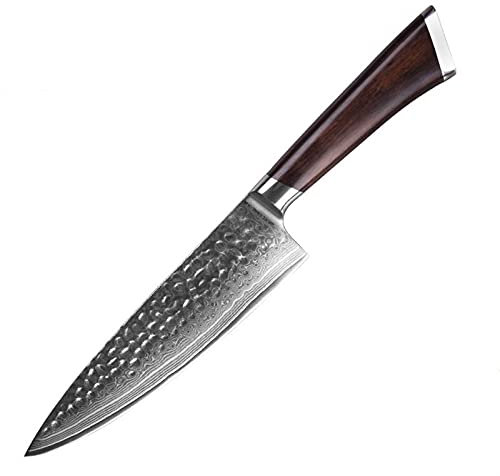 Professionelle Chefmesser Damaskus Stahl Küchenmesser Japanisch 8 Zoll VG-10 67 Schichten Fleischmesser Schneidwerkzeug Hölzerner Griff Chefmesser