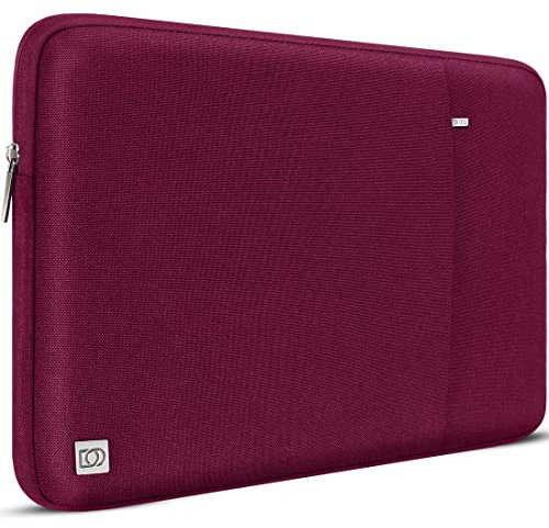 DOMISO 17.3 Pulgada Funda Ordenador Portátil Impermeable Protectora Bolsa para 17.3 DELL Inspiron/MSI/Lenovo IdeaPad 300 320 321/HP Envy 17/LG gram 17/ROG Strix GL702VS, Vino Rojo