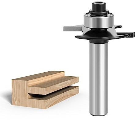 1pcs Biscuit Joint Slot Cutter Router Bit 8mm Shank T-Sloting Joint Slot Cutter Jointing Slotting Router Bit with Bearing Milling Cutter