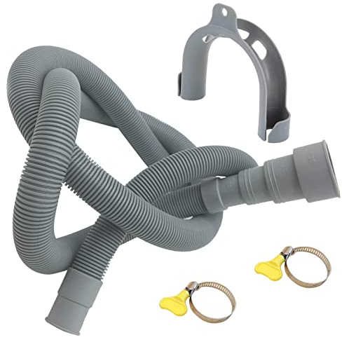 QARIDO Washing Machine Drain Hose - Thickened Drain Hose Extension with Clamp | Corrugated and Flexible Drain Hose for 20mm 24mm 30mm 38mm Large Trimming Interfaces