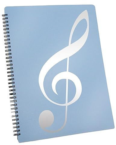 Tsudoku Notenmappe, 60 Seiten Kapazität, Inhaber, Passend für das Format DIN A4, Beschreibbar & Abnehmbar (Blau) Langlebig Einfach zu Bedienen