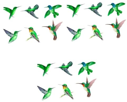 Zerodeko 3 Sätze Anti-Vogel-Aufkleber Pflanzendekorationen Fensteraufkleber für Glasfenster Zimmerpflanzen Anlage Schlafzimmerdekor dekorativer Aufkleber empfindlich Vögel