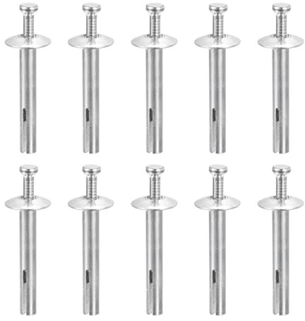 DTGN 1/4 x 1-1/2(D x L) Hammer Drive Nail - 10Pack - Good for Concrete Drywall - Carbon Steel Drive Expansion Anchors - Silver
