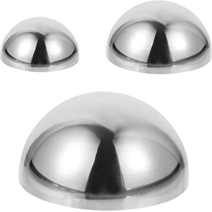 ULDIGI Edelstahl Hohlhalbkugeln 3 Stück Spiegelpoliert 51mm-150mm Deko Gartengestaltung Himmelspiegel Kugeln Für Terrasse Und Garten