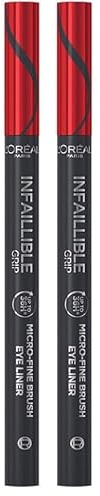 L'Oréal Paris Infaillible 36H Grip Micro-Fine Liner Obsidian, Eyeliner für ultra-feine Liner Looks, 0, 4ml (Packung mit 2)
