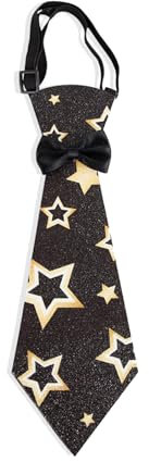 uikios Kinder-Krawatte für Jungen und Mädchen, verstellbares Nackenband, Sterne, gestreift, für Abschlussfeier, Schule, Uniform-Partys, Wie abgebildet, 24x7.8cm