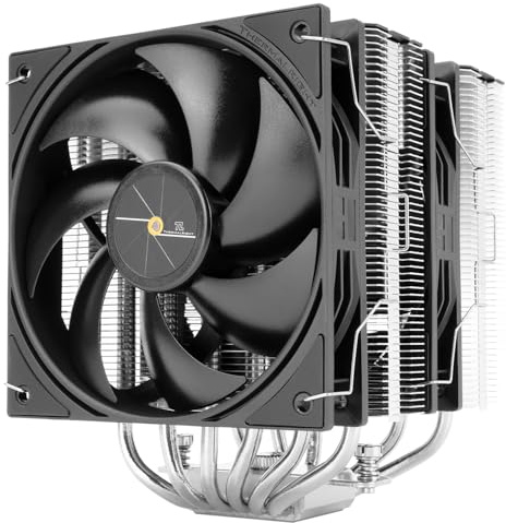 Thermalright Peerless Assassin 120 Black V3 CPU Air Cooler, 6 Heat Pipes Heatsink Cooler with Dual TL-P12 PWM Fans, Top Cover Design, for AM4/AM5,Intel LGA 1851/1700/115X/1200