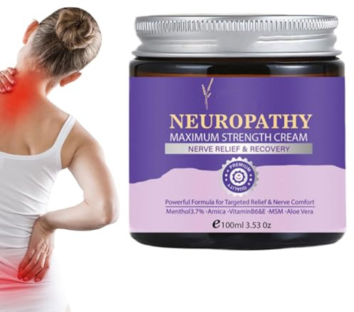 Neuropathy Maximum Cream Strength Maximum Strength - 238g Fast-Absorbing Formula - for Foot & Nerve Discomfort - with Arnica & E - Soothing Balm for Daily Use
