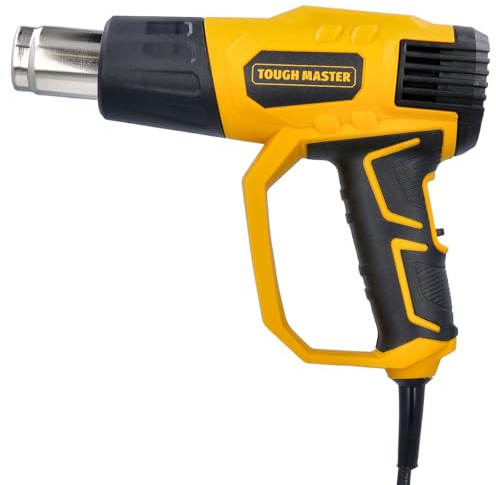 TOUGH MASTER Heat Gun 2000W Hot Air Gun 350°C - 550°C Dual-Temperature Settings with Overheating Protection, 4 Nozzles for Paint Stripping Shrinking PVC Crafts