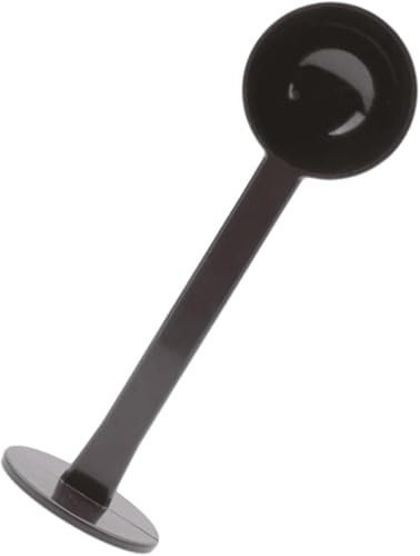 Cucchiaio nero 2 in 1 per caffè espresso in grani di caffè, cucchiaio da tamper, strumento per misurare caffè, tè, caffè espresso, cucina e sala da pranzo