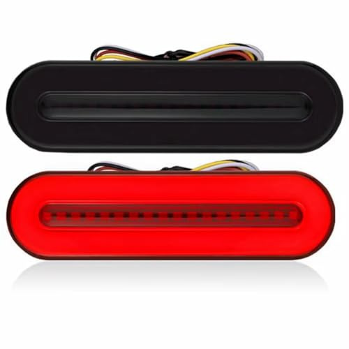 Uxsjakjsd 2 Luces de Freno Traseras LED de 58 LED, Intermitentes Fluidos para Coches, Camiones y Vehículos de Carga, Lámpara DRL de 10-30 V.