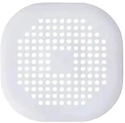 CABLEPELADO - Tapa de Drenaje de Silicona con Ventosas | Filtro Recoge Pelos 13.8cm para Fregadero, Bañera y Ducha | Cubre Desagüe Universal Blanco