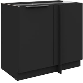 Kuechen-preisbombe Küchen Eckunterschrank 105 cm Siena Schwarz Küche Küchenzeile Küchenblock