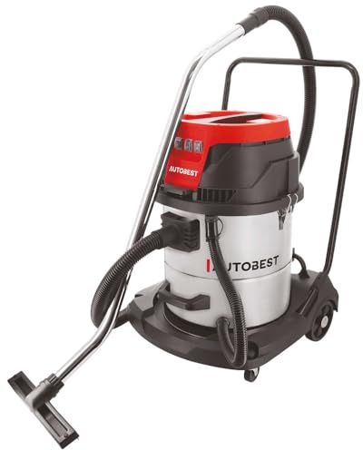 Aspirateur eau et poussières 60 litres - 3000W - 3 niveaux de puissance d'aspiration - filtre HEPA - Câble 5m - Flexible 4m